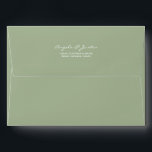 Solid Succulent Sage Green Envelope<br><div class="desc">Make your invitations stand out with this  solid sage green envelope. This design coordinates with Watercolor Succulent Cluster Wedding invitations and more. Personalize this design with your own return address on the back flap.</div>