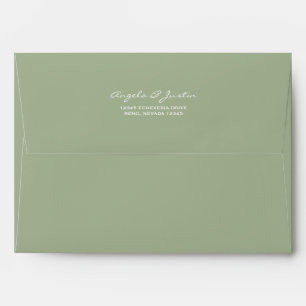 Solid Succulent Sage Green Envelope