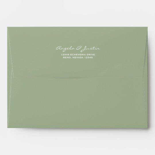 Solid Succulent Sage Green Envelope | Zazzle.com