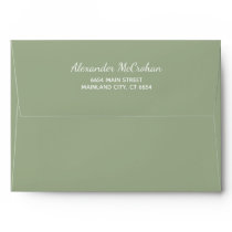 Solid Succulent Sage Green Return Address Envelope Solid Succulent Sage Green Return Address Envelope