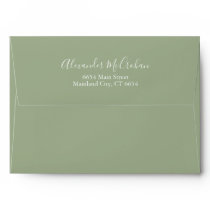 Solid Succulent Sage Green Return Address Mailing Envelope Solid Succulent Sage Green Return Address Mailing Envelope