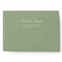 Solid Succulent Sage Green Wedding 5x7 Envelope Solid Succulent Sage Green Wedding 5x7 Envelope
