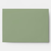 Solid Succulent Sage Green Wedding 5x7 Envelope (Front)