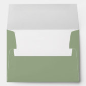 Solid Succulent Sage Green Wedding 5x7 Envelope (Back (Bottom))