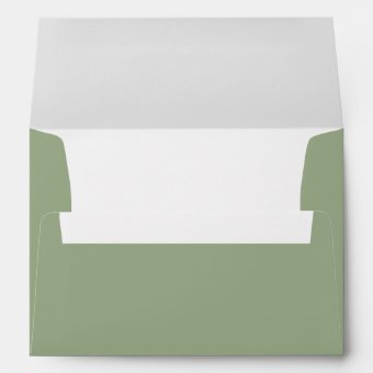 Solid Succulent Sage Green Wedding 5x7 Envelope | Zazzle