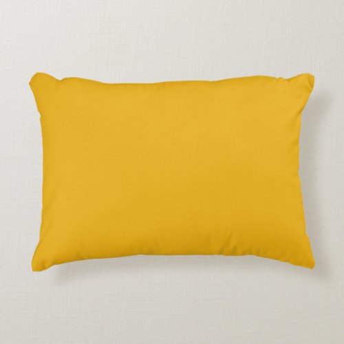 Solid sunflower amber yellow accent pillow