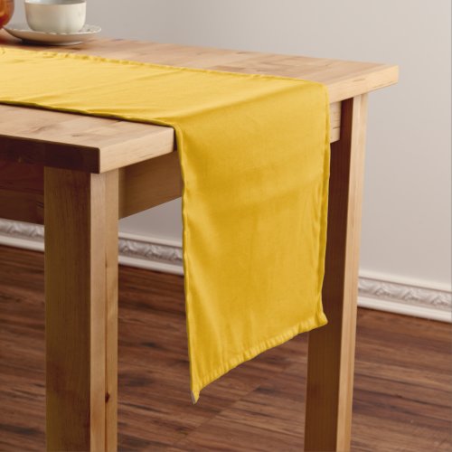 Solid sunflower amber yellow short table runner