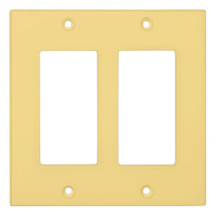 Solid sunlight pastel yellow light switch cover
