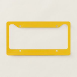 Solid sunny golden yellow license plate frame