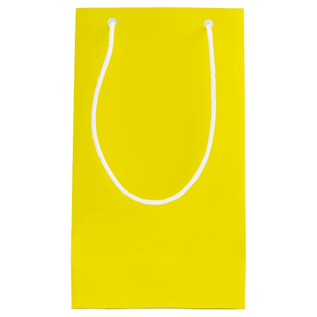 Solid Sunny Yellow Color Small Gift Bag (Front)