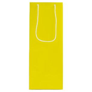 Solid Sunny Yellow Color Wine Gift Bag