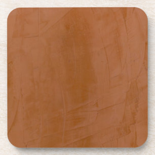 Solid Tangerine Beverage Coaster