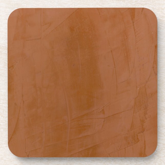 Solid Tangerine Beverage Coaster (Front)