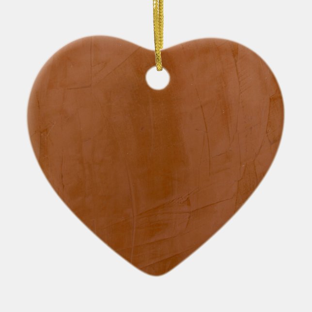 Solid Tangerine Ceramic Ornament (Front)