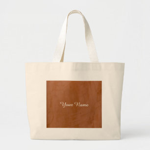 Solid Tangerine Large Tote Bag