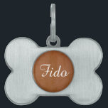 Solid Tangerine Pet Name Tag<br><div class="desc">Solid Tangerine. This is a solid color made from Venetian Plaster so there are variations in tone,  yet it's still a solid color. A solid color works perfectly for so many products,  especially when you plan to customize it with your name or a special phrase.</div>