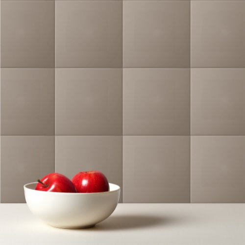 Solid taupe dusty brown ceramic tile
