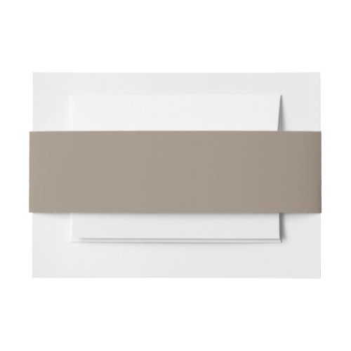 Solid taupe dusty brown invitation belly band