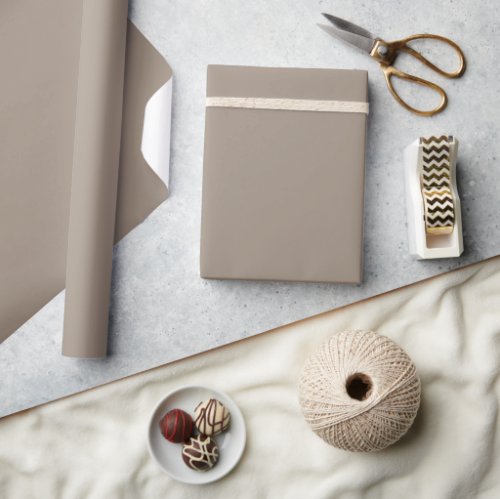 Solid taupe dusty brown wrapping paper