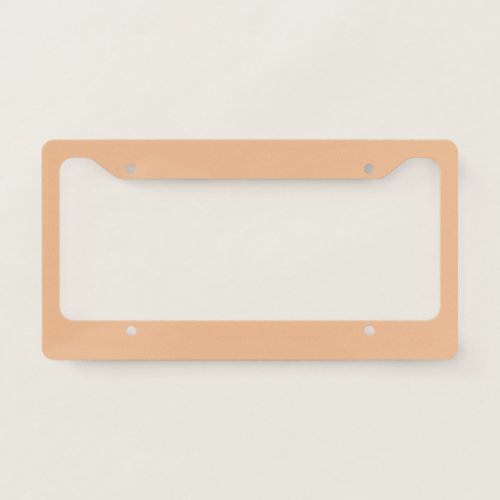 Solid tea with milk beige license plate frame