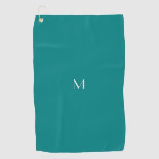 solid teal - add monogram