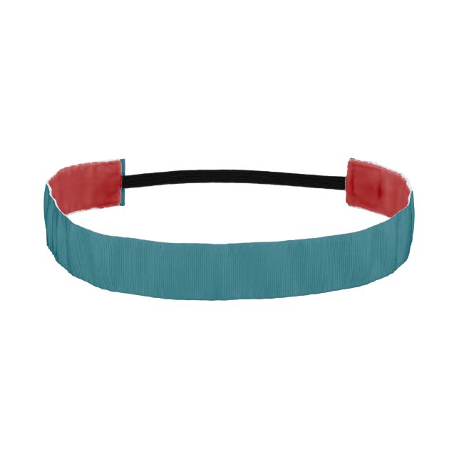 Solid teal background displaying a smooth  athletic headband (Front)