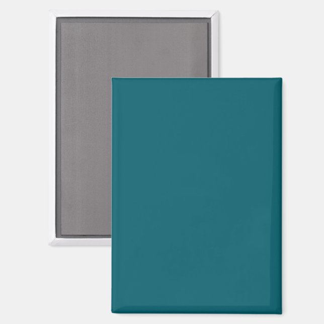 Solid teal background, displaying a smooth  magnet (Front/Back)