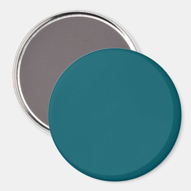 Solid teal blue background, conveying a calm  magnet (Front/Back)