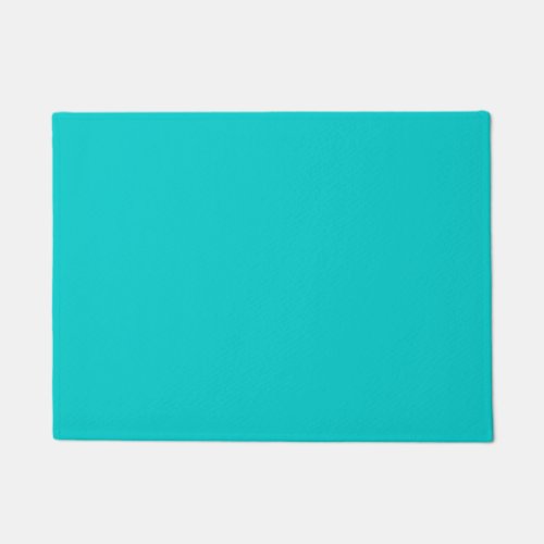 Solid teal blue doormat