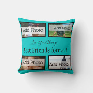 Solid teal blue pillow