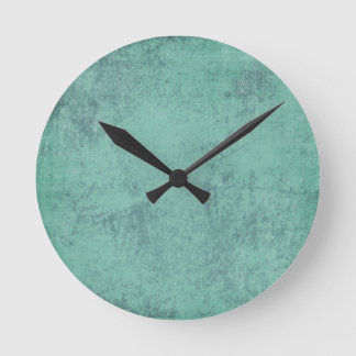 solid_teal CONCRETE SOLID TEAL TEXTURE TEMPLATE BA Round Clock