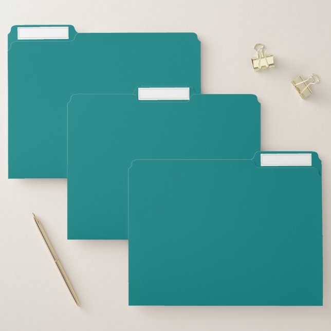 Solid Teal File Folder – Home and Office Style (Set)