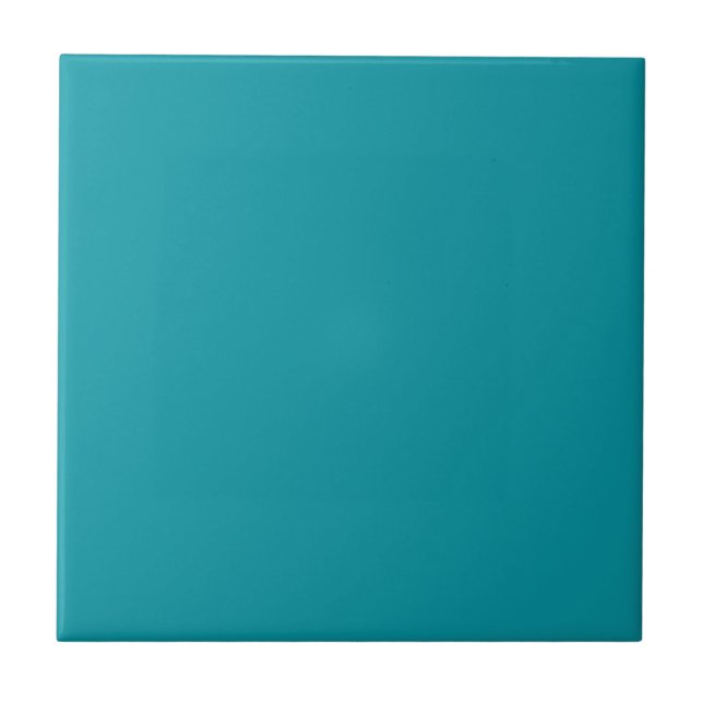 Solid Teal Green Ceramic Tile (Front)