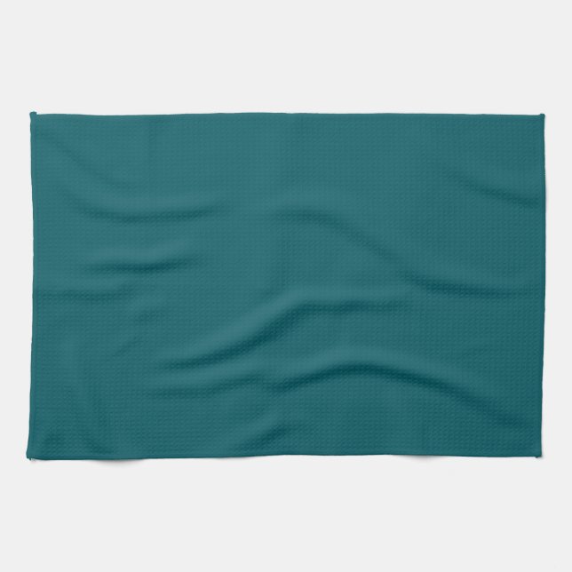 Solid Teal Green Kitchen Towel (Horizontal)