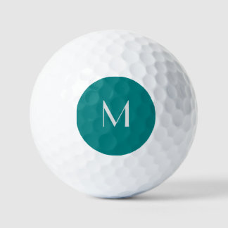 solid teal - monogrammed golf balls