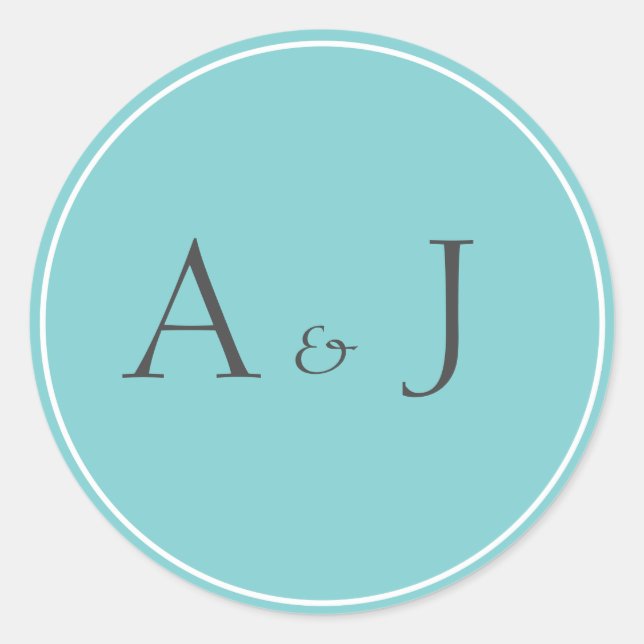 Solid teal round stickers (Front)