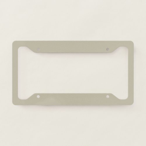 Solid timber wolf dull beige license plate frame