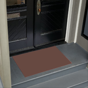 Solid tiramisu dark brown doormat