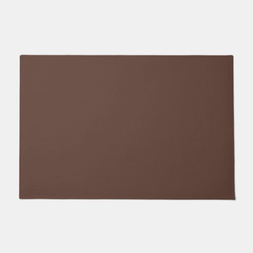 Solid tiramisu dark brown doormat