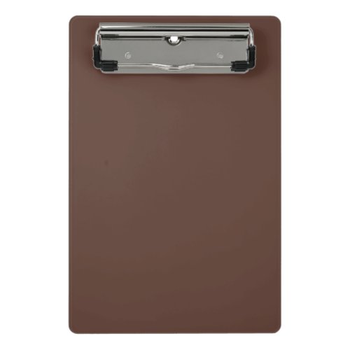 Solid tiramisu dark brown mini clipboard