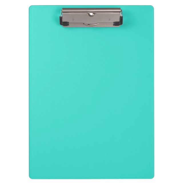 Solid turquoise aquamarine blue clipboard (Front)
