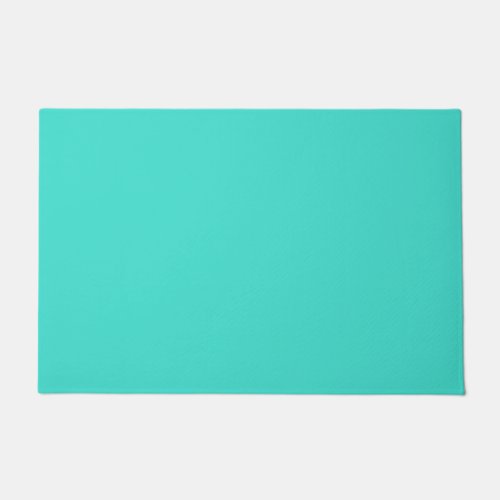 Solid turquoise aquamarine blue doormat