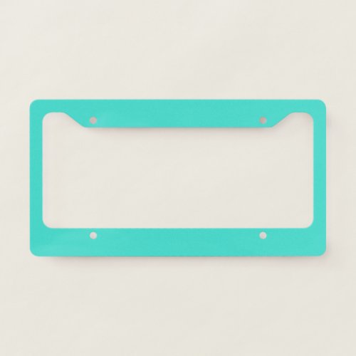 Solid turquoise aquamarine blue license plate frame