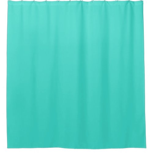 Solid turquoise aquamarine blue shower curtain