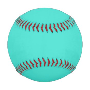 Solid Turquoise Blue Baseball by kahmier at Zazzle