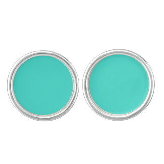 Solid Turquoise Blue Cufflinks
