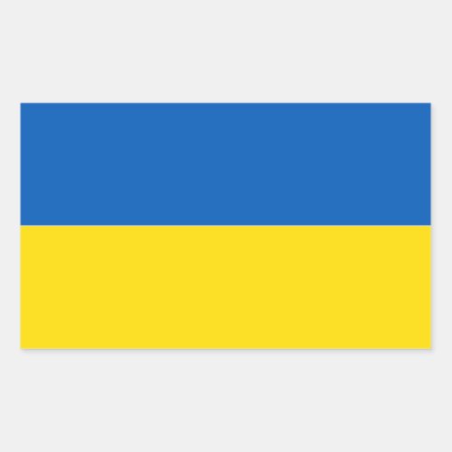 Solid Ukraine Flag Colors Classic Rectangular Sticker