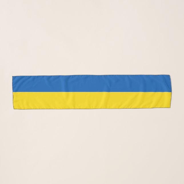Solid Ukraine Flag Colors Scarf (Front (Horizontal))