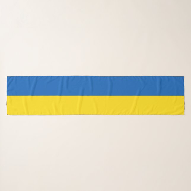 Solid Ukraine Flag Colors Scarf (Front (Horizontal))