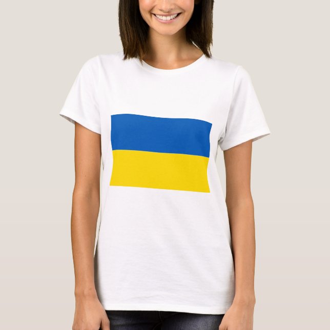 Solid Ukraine Flag Colors T-Shirt (Front)